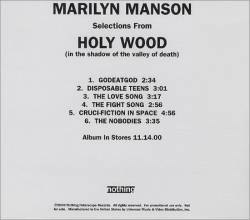 Marilyn Manson : Selections from Holy Wood